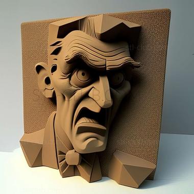 3D модель Американский художник Уильям Гроппер. (STL)